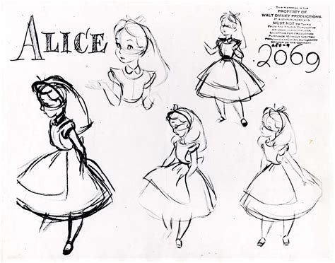 Cartoon Concept Design: Alice in Wonderland Model Sheets, Designs and Illustrations Part 2