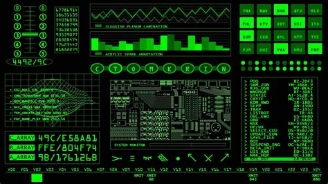locked screen ui Sci fi retro screensaver hacker panel control animated screen savers wallpapers ...