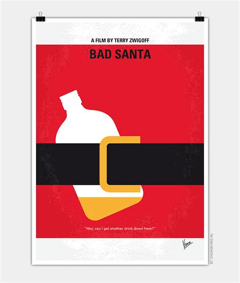 No702 My Bad Santa minimal movie poster | CHUNGKONG