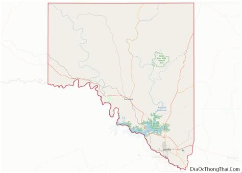 Map of Val Verde County, Texas - Thong Thai Real