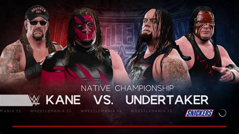 WWE 2k17 The Undertaker VS Kane - YouTube