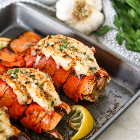 Broiled Lobster Tails with Garlic Lemon Butter | Gimme Delicious