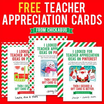 FREE teacher appreciation cards {for the holidays!}