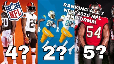 RANKING ALL 7 NEW 2020 NFL UNIFORMS!! - YouTube