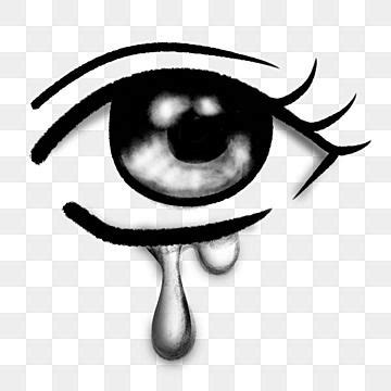 Sketch Of An Eye With Tears Clipart