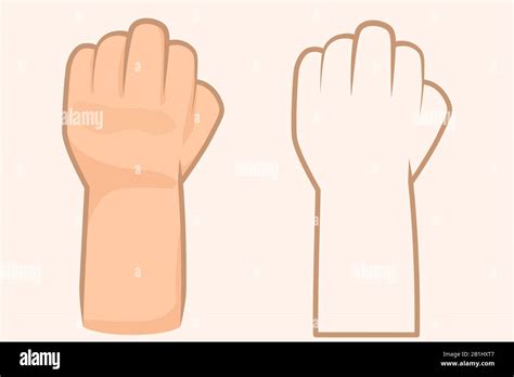 Close up of hands gesturing. Business Hands fist vector illustration. Use for advertising and ...