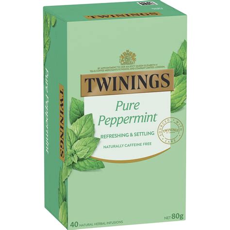 Twinings Pure Peppermint Tea Bags 40 Pack | Woolworths