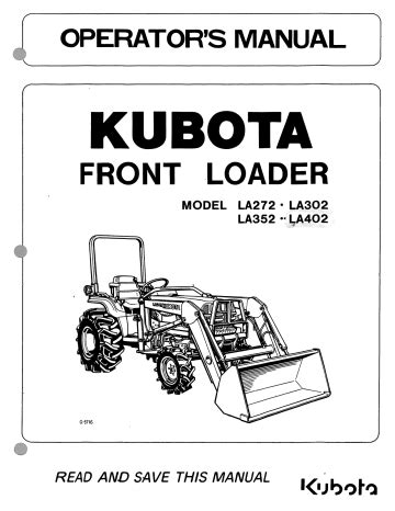 Kubota LA402 Owner Manual | Manualzz