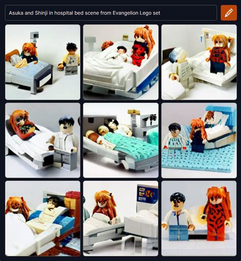 Asuka and Shinji in hospital bed scene from Evangelion Lego set : r ...