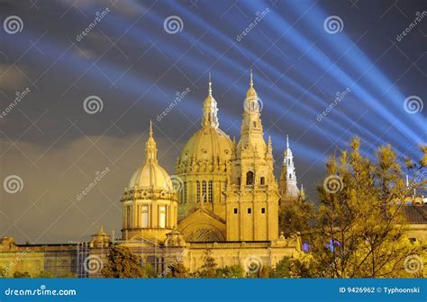 Palau Nacional at Night. Barcelona Stock Photo - Image of barcelona, night: 9426962