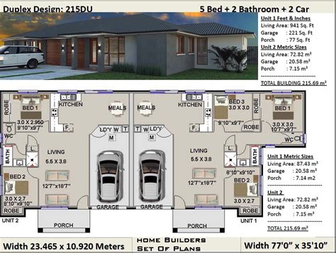 5 Bedroom Duplex House Plans Beautiful 5 Bedroom Duplex House Plans ...