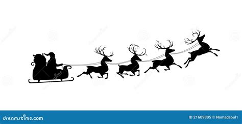 Santa Sleigh And Reindeer Silhouette – Today's Update