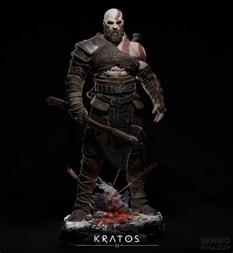 ArtStation - Kratos GOW Ragnarok - Statue, Sergio Khazov in 2022 ...