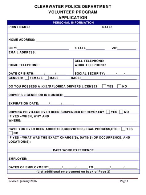 Police Volunteer Application Form - Fill Out and Sign Printable PDF ...