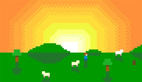 Minecraft sunset by Yognaught100 on Newgrounds