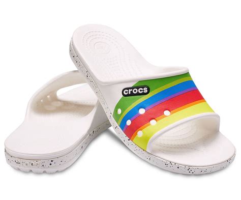 Crocs Relaxed Fit Crocband II Graphic White Slide Flip flop Price in India- Buy Crocs Relaxed ...