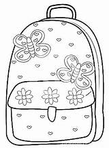 Backpack Coloring Page Sketch sketch template