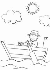 Man in Wooden Row Boat coloring Page  Free Printable Coloring Pages sketch template