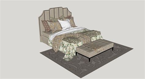 3856 Classic Bed Sketchup Model Free Download By XuanKhanh | Classic ...