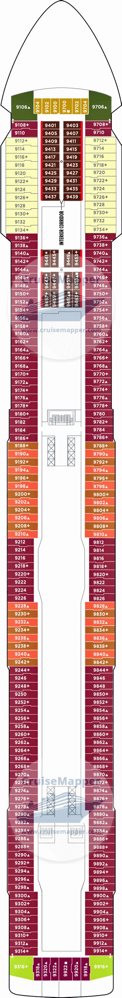 Norwegian Getaway deck 9 plan | CruiseMapper