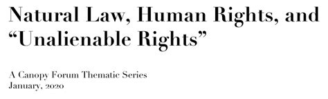 Natural Law, Human Rights, and "Unalienable Rights" - Canopy Forum