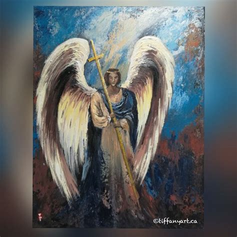 Original Angel Painting, Male Angel Painting, Male Guardian Angel Art ...