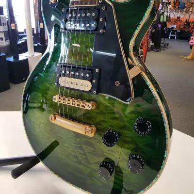 Raven West Guitars Les Paul Custom Green Lizard | Reverb