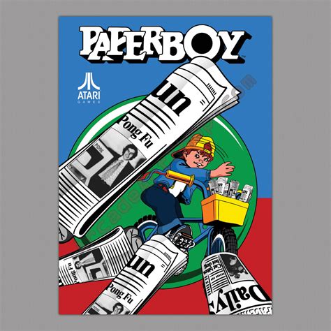 Paperboy Atari large arcade Poster 50x70cm – Arcade Art Shop