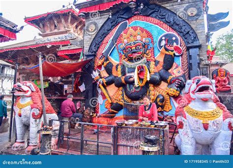 Sacred Kaal Bhairav Temple in Kathmandu Durbur Square Editorial Image - Image of architect ...