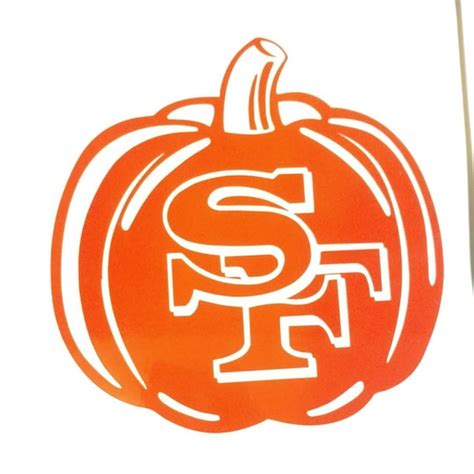 49ers SF Jack o Lantern Decal pumpkin die-cut vinyl sticker