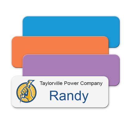 3x1.5 Custom Magnetic Name Badges, Durable Plastic Color Printed with Logos & Employee Names