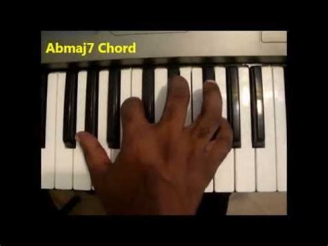 How To Play Abmaj7 Chord (A flat major seventh, Ab maj 7th) On Piano & Keyboard - YouTube