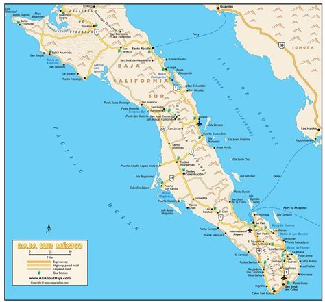 Detailed Map Of Baja Mexico