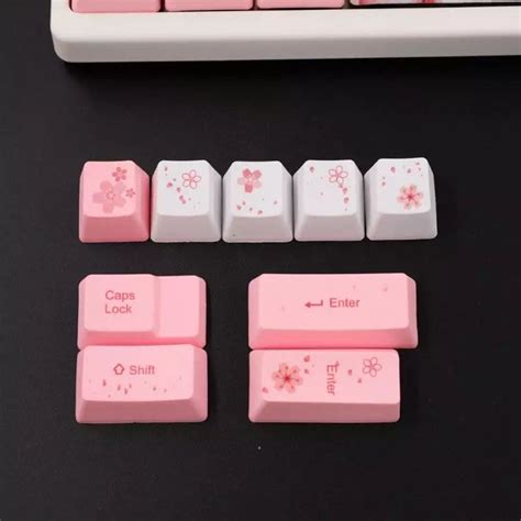 Pink Cherry Blossom Keycap Set Cherry MX Keycaps Keycaps for | Etsy