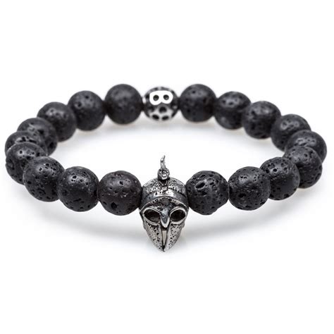 Machiavelli Volcanic Rock Bracelet | Black Lava Stone Beaded Bracelets ...