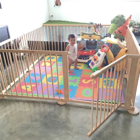 Large Wooden Playpen / Play Yard | Baby play yard, Baby play areas ...