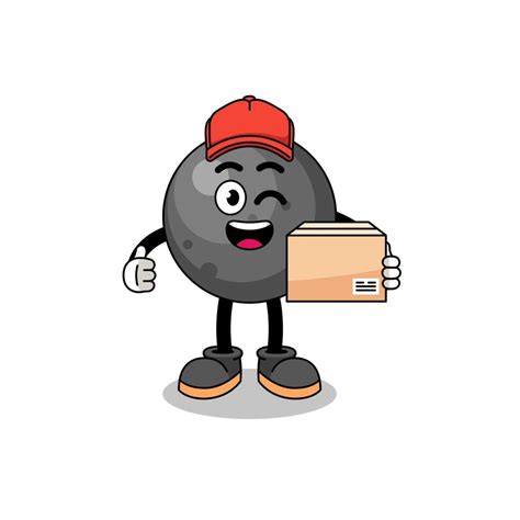 cannon ball mascot cartoon as an courier 14855890 Vector Art at Vecteezy