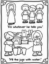 Jesus Turns Water Into Wine Coloring Book By Ms A S Place  TPT sketch template