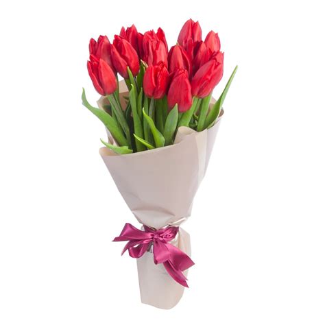 Online Red Color Tulips Bouquet in Manila | Buy 15 Red Color Tulips in a Bouquet Manila City ...