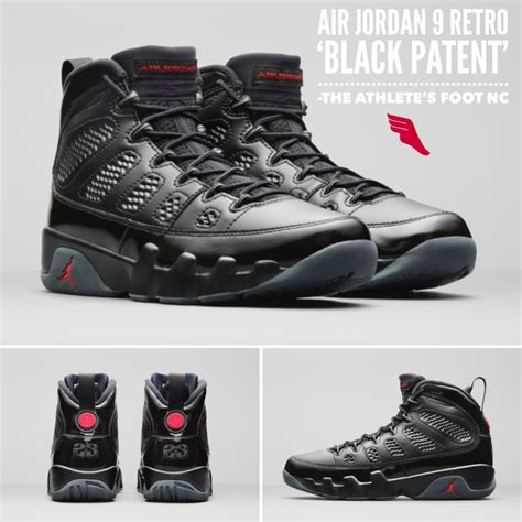 Air Jordan 9 Retro Black Patent l The Athlete's Foot North Carolina