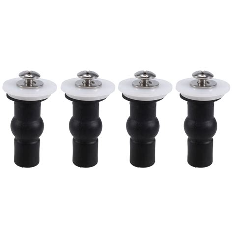 4 Pack Toilet Seat Screws Toilet Seat Hinges Bolt Expanding Rubber Top Nuts Screw Fixings Fix WC ...