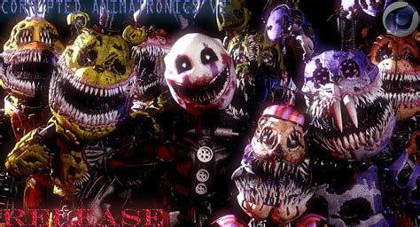 C4d Fnaf Corrupted Animatronics V2 Release By Sp by AftonAnimations on DeviantArt