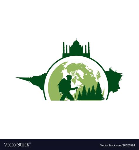 Traveler logo template Royalty Free Vector Image