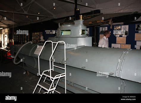 German WWII Biber "one-man" Midget Submarine at the Royal Navy Stock Photo: 26003716 - Alamy