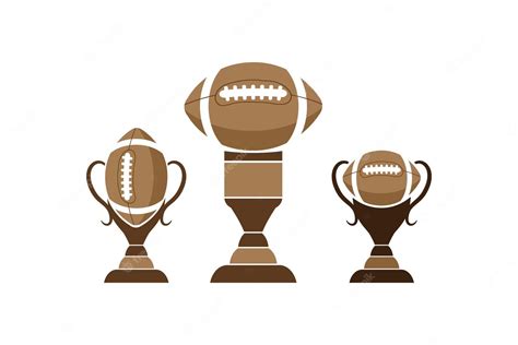 Premium Vector | Super bowl award trophy illustration set