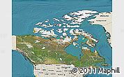 Satellite 3D Map of Canada