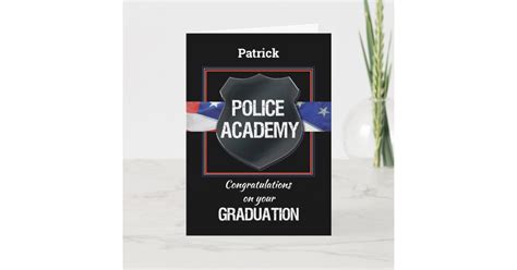 Police Academy Graduation Congratulations Card | Zazzle