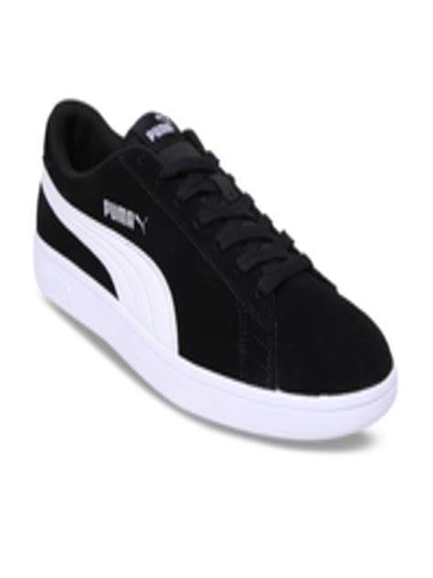 Buy Puma Men Black Leather Sneakers - Casual Shoes for Men 8201345 | Myntra