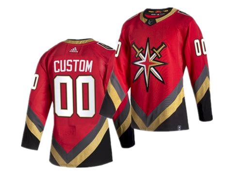 Vegas Golden Knights Custom #00 Red 2021 Reverse Retro Jersey|KNIGHTS00RR21|Vegas Golden Knights