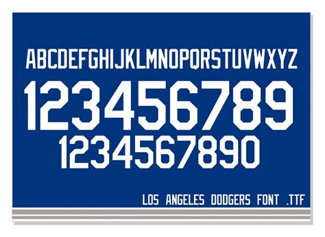 Los Angeles Dodgers Jersey Font .TTF - Etsy